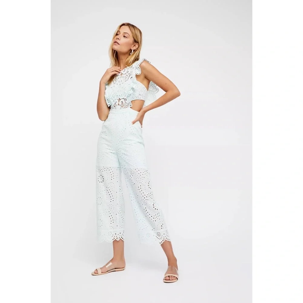 Free People x Nightcap Eyelet Jumpsuit